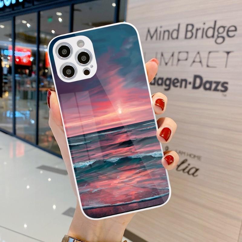 Cool Painting Art Phone Case For IPhone 14 13 12 11 Pro Max X XR XS 8 7 Plus Liquid Glass Color Phone Cover