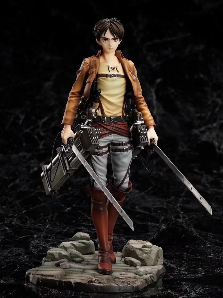 Attack On Titan Eren Yeager Anime Figure Shingeki no Kyojin Levi Ackerman Action Figure Figurine Model Doll Toys