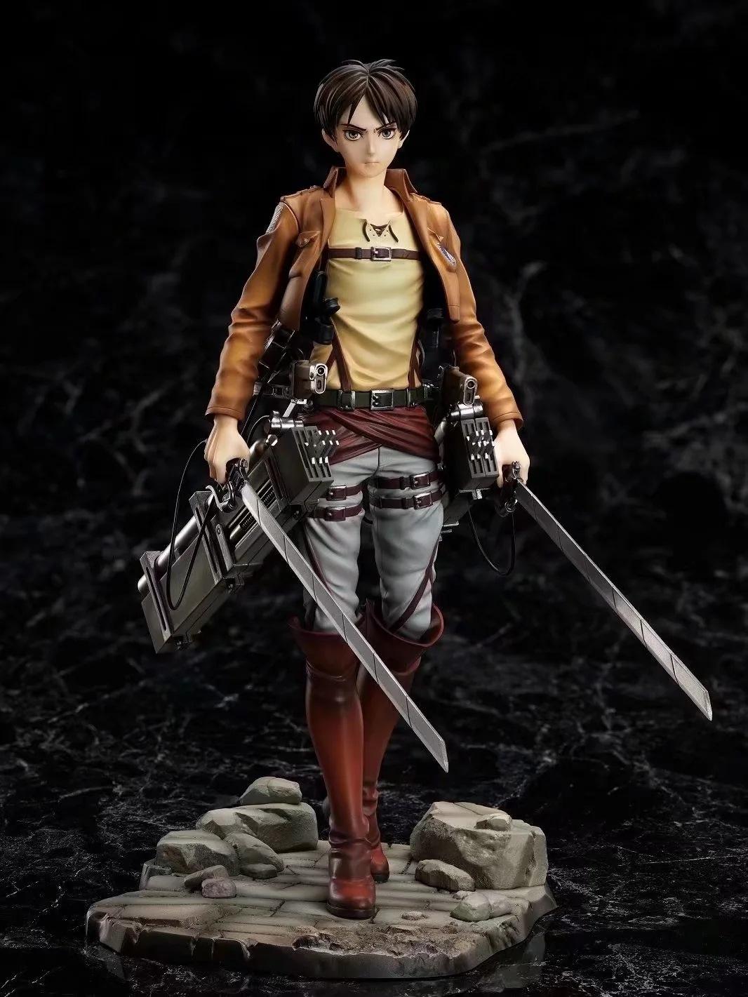 

Attack On Titan Eren Yeager Anime Figure Shingeki no Kyojin Levi Ackerman Action Figure Figurine Model Doll Toys without box