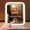 3 Colors Light Led Makeup Mirror Touch Screen Desktop Mirrors for Fill Light Portable 4K HD Bedroom Cosmetic Mirror USB Charging
