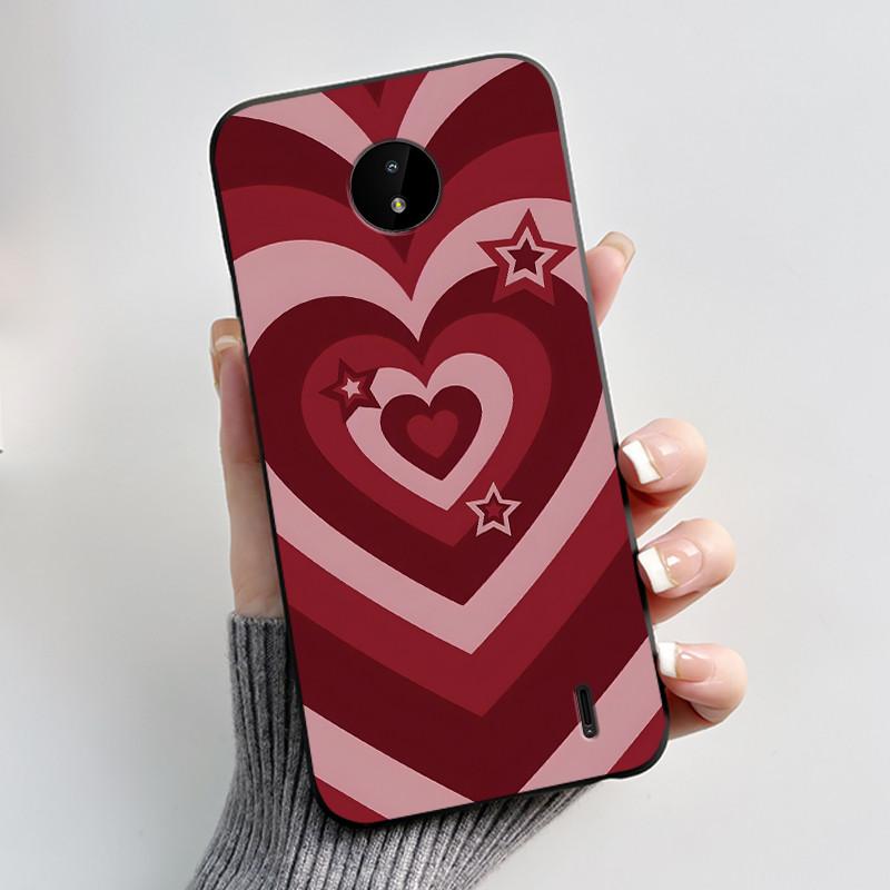 For Nokia C10/Nokia C20 Black Case For Nokia C20 Plus Shockproof Back Beautiful Dreamy Moon Sea Printed Pattern Cover