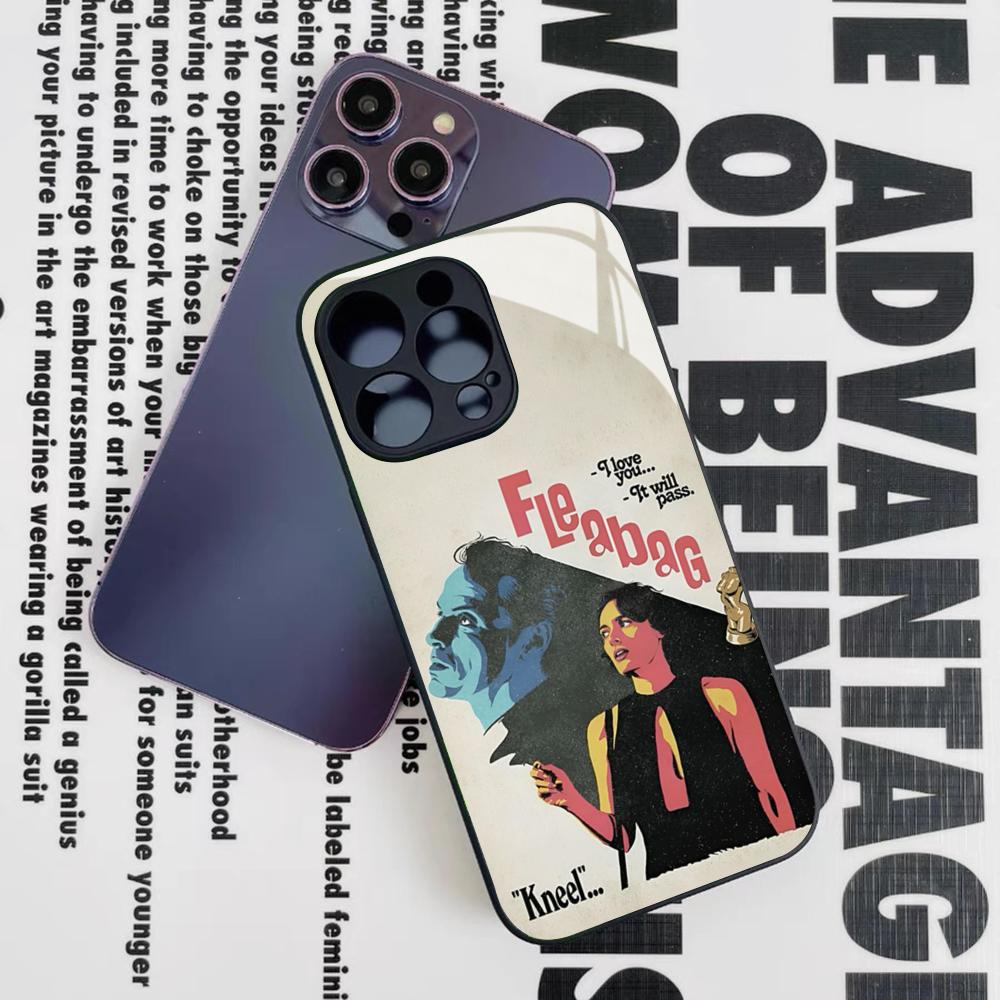 

F-Fleabag TV Series Phone Case for Iphone 17 16 15 14 12 11 13 Pro Max Mini X Air Puls Black Glass Cover iPhone17 Pro Max