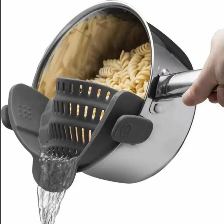 Klem Op Zeef Siliconen Voor Alle Potten Pannen Inklapbare Vergiet Pasta Zeef Klem Op Voedsel Zeef Makkelijk Te Gebruiken Kookkit