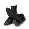 BARBARA Leather Zipper Point 6.5cm Kitten Heel Ankle Boots Bbg864bk