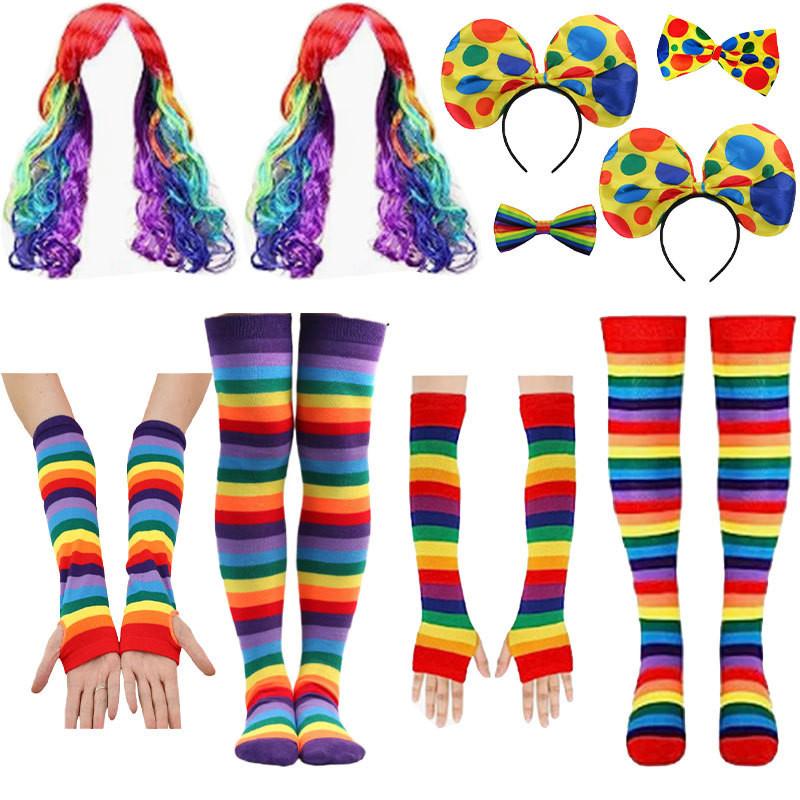 Roleplay Joker Outfit With Clown Nose And Wig Set For Cosplay Costume Events