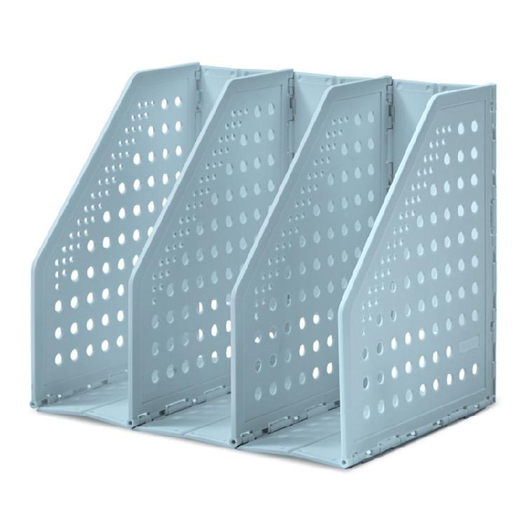 

Collapsible Plastic File Holders With Easy Cleaning Surfaces Compact Office Storage Box For Small Space Home Office Use синий