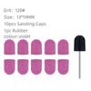 Candy Color Nail Art Sand Cap Nail Polishing Head Sand Ring Electric Nail Drill Machine Accessory Cuticle Dead Skin Removal Manicure Tool with Rubber