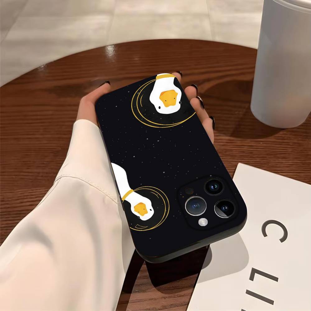 C-Confused Goose Phone Case for iPhone 17,16,15,14,13,12,11,Pro,X,Xs,Max,Plus Shockproof Cover