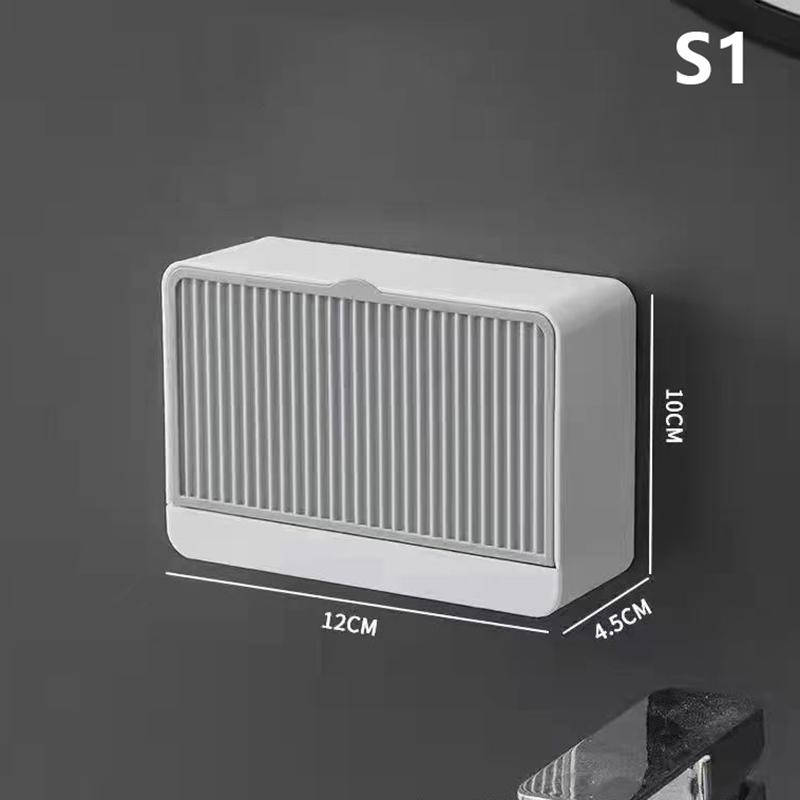 

Настенная мыльница с крышкой, двойная/одинарная, с дренажным отверстием, держатель для мыла, аксессуары для ванной комнаты, украшение, бытовая мыльница