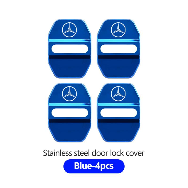 AABGW1 For Benz 4PCS Car Styling Door Lock Cover Stainless Steel Protection Accessories AMG Exclusive W204 W222 W205 W203 W213 W124