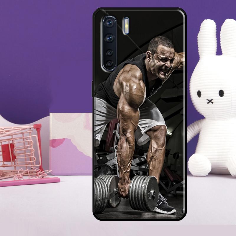 Bodybuilding Gym Fitness Case For Oppo A5 Pro A15 A17 A57 A77 A18 A38 A58 A78 A98 A94 A74 A54 A40 A60 A80 A16 A76 A96