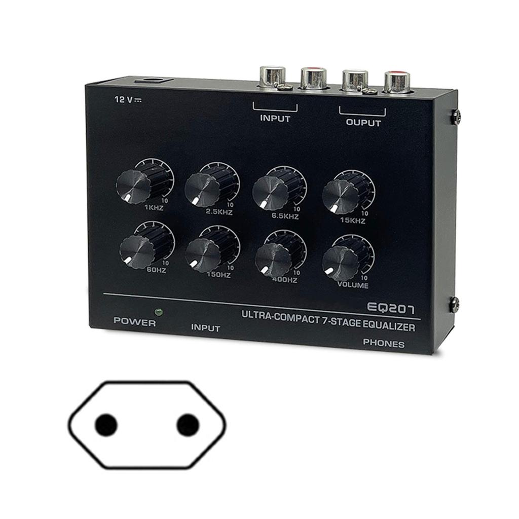 Improved Sound Experience Phone Preamp EQ207 with 7Band Amplifiers for Record Player Aluminum Body Headphones Amplifiers