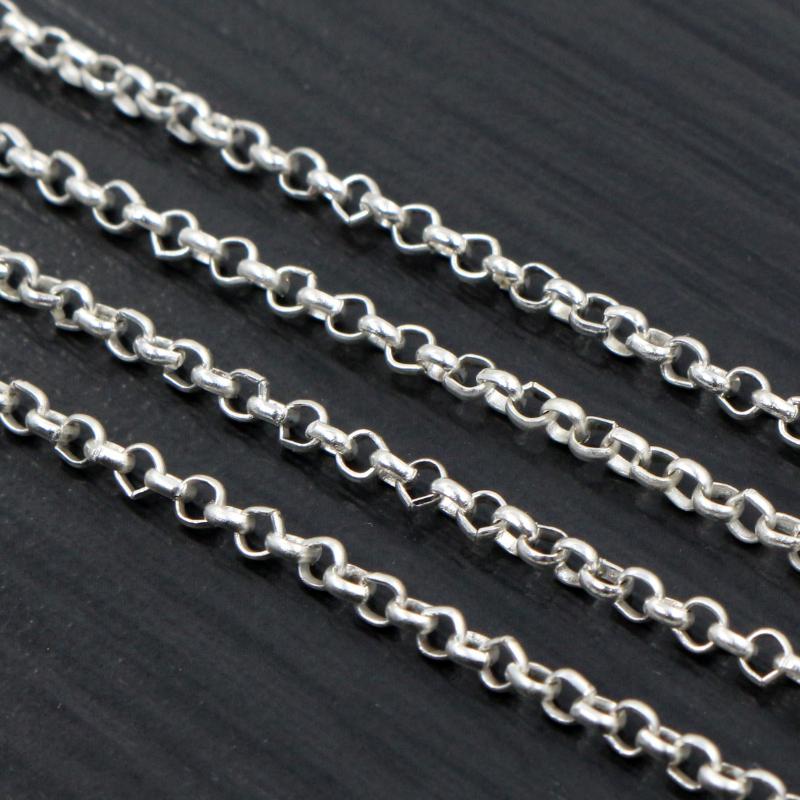 5 Meters/lot 2.0mm 2.5mm 5 Colors Plated O-ring Unwelded Iron Cable Chains Necklace DIY Jewelry Making Findings Accessories