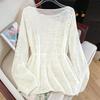 Women's Elegant Loose Fit Hollow-Out Knit Top