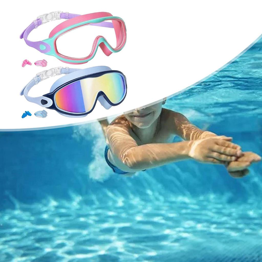 2 Pieces Kids Swim Goggles Pool Swimming Gear No Leakage Goggle Mask