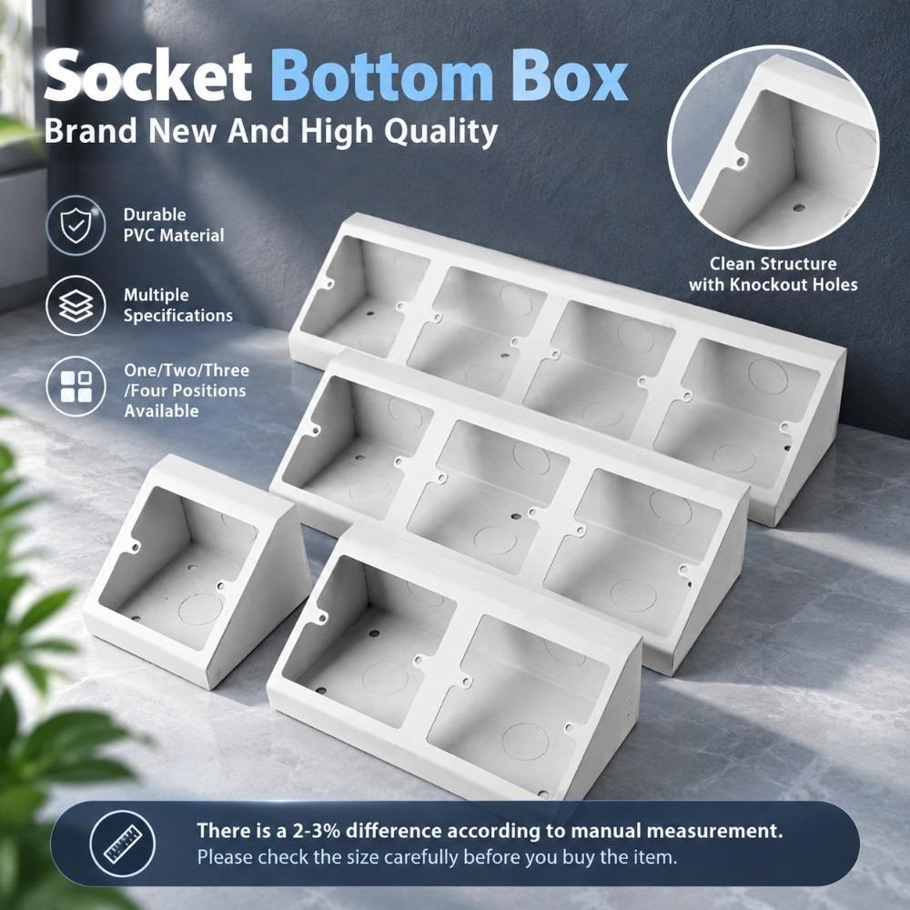 Rustproof Socket Bottom Box Stainless Steel 86 Type Laboratory Socket Box Waterproof Angle Triangle Design