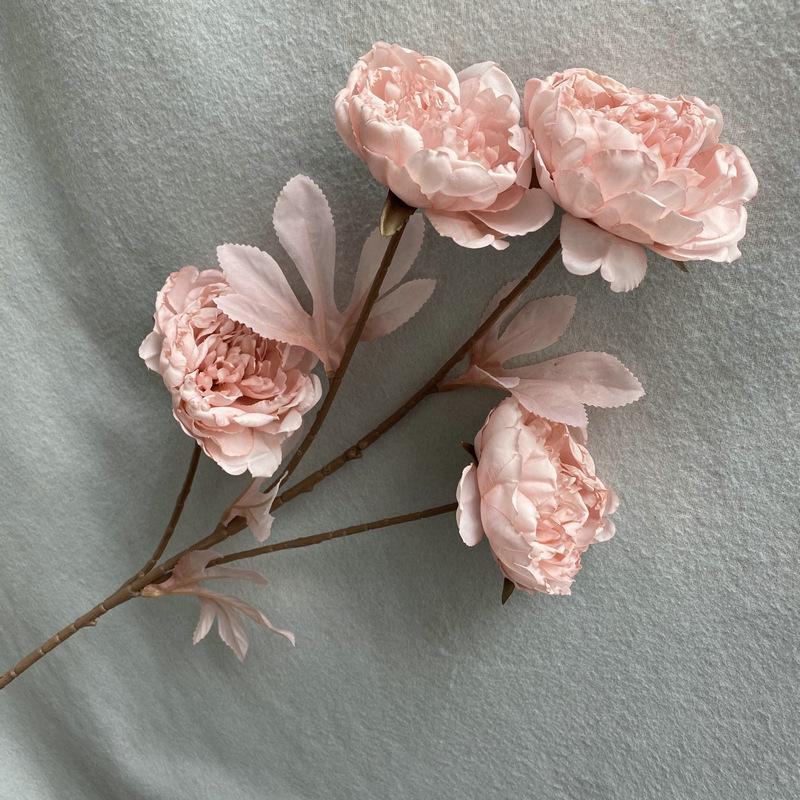 

Четырехглавый пион Guochao искусственные цветы для украшения стола в помещении светло-розовый