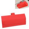 East Leaf Car Glasses Holder Sunglasses Holder Sun Visor Storage Case Easy Installation Glasses and Small Item Organizer Magnetic Closure (Red)