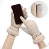 Women Padded Gloves Touchscreens Gloves Winter Fleece Thickened Warm Cycling Mountaineering Skiing Plushes Cotton Gloves