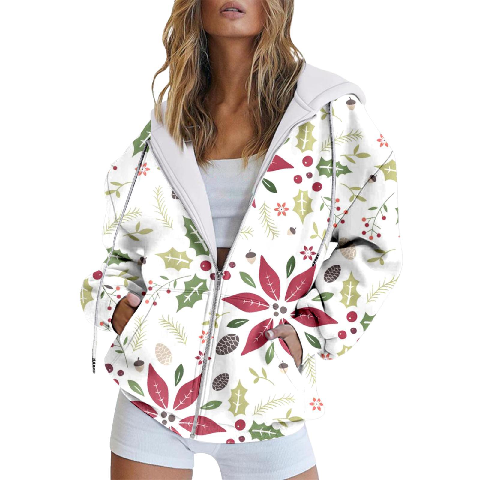 

Новый 3D-топ с точечным светом, весна-осень, рождественский узор с карманом, модная повседневная толстовка с капюшоном на молнииMC4 6XL