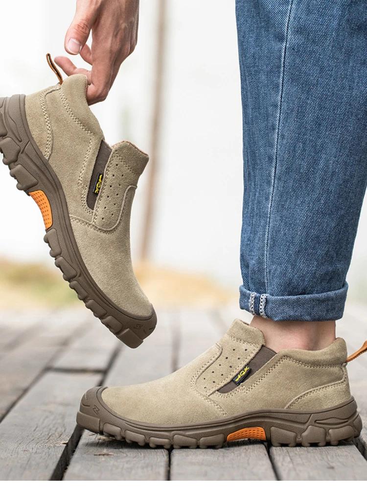 Men's Work Shoes  Anti Impact Anti Puncture Steel Wrapped Head Electric Welder  Step On Safety Shoes  Insulation