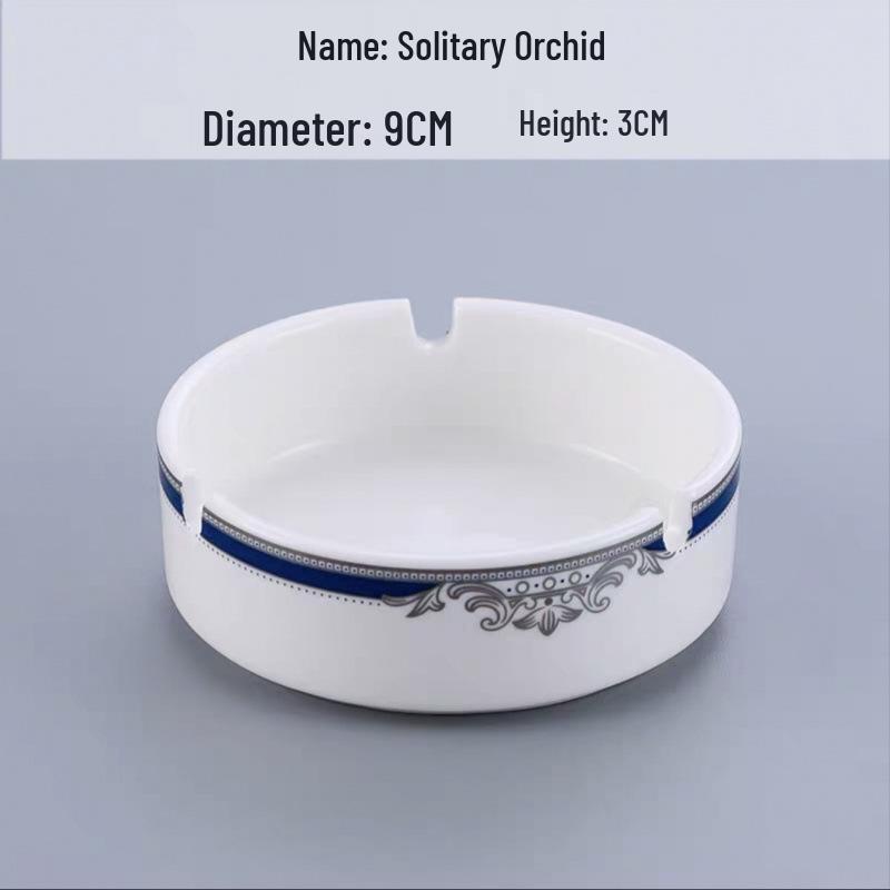 Elegant Ceramic Ashtray with Gold Trim for Hotels, Bars, Restaurants