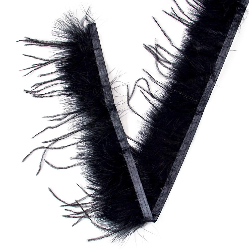 2M Peří 10-15CM Vaskulární Samet Pštrosí Vlasy Látkový Okraj Oděvní Doplňky Materiál Střapcové Šaty Sukně Doplňky