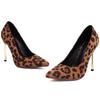 Sexy Leopard Women's High Heels Pumps Dance Shoes Point toe Stiletto Metal Heeled Party Dress Fetish Shoe Ladies 2025 Spring New