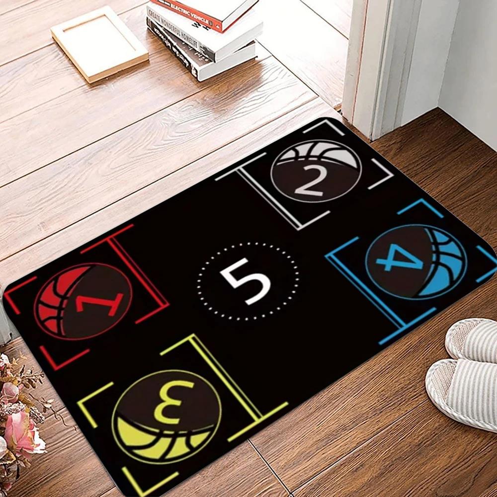 1pc Basketball Attack Route Creative Door Mat Basketball Training Anti Slip Mat Sports Enthusiasts Home Decoration