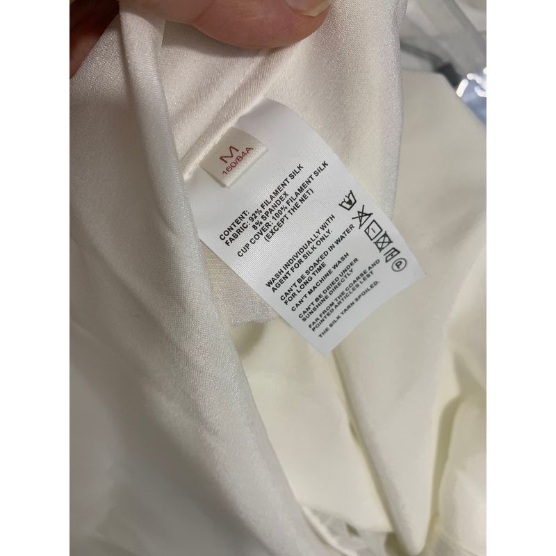 

Бесшовный бюстгальтер Сексуальный бюстгальтер Однотонный Тутовый шелк White sling, flawless XL