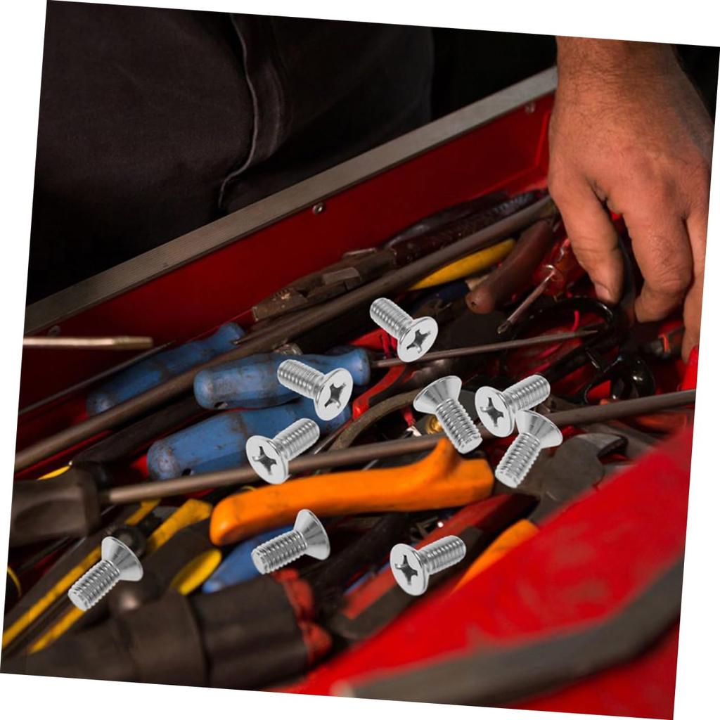 LOORGVEL 8pcs Car Brake Screw Kit Front and Brake Pad 93600-06014-0h Stainless Steel Brake Screw Set Compatible with Honda