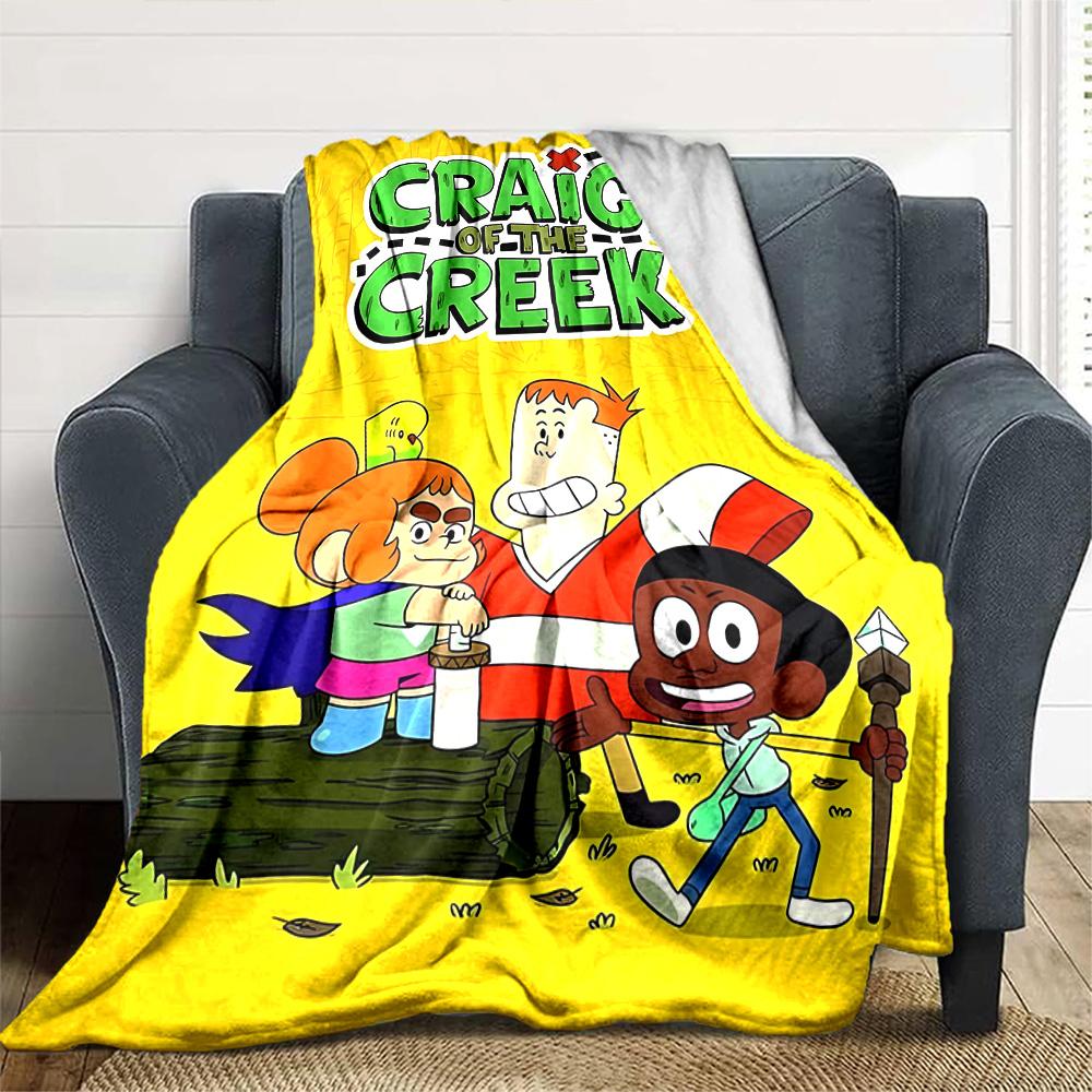 Adventure Creek Flannel Blanket Super Soft Warm Cozy Blanket For Sofa Bed Office Travel Allseason Home Decor Gift