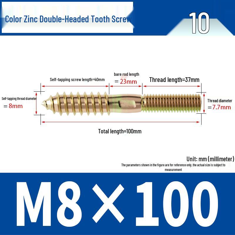 Śruba samogwintująca ze stali nierdzewnej 304 z podwójnym łbem i gniazdem sześciokątnym do mebli, ostro zakończona, M4 M5 M6 M8.