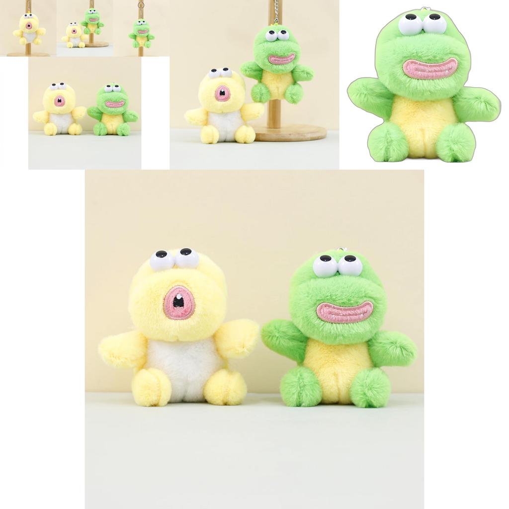 Lovely Green Dinosaur Plush Keychain For Couples Cute And Soft Bag Ornament