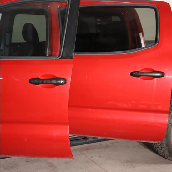 Carbon Fiber Car Door Handles Cover Trim For Toyota Tacoma 2016-