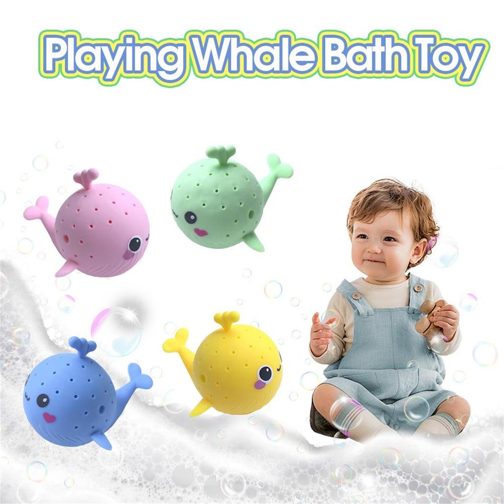 Absorbent Whale Squeezable Sponge - Children's Bathing, Water Play, Stress Relief, Outdoor Parent-Child Interactive Toy (random Color)