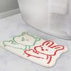 Cute Cartoon Bear Shaped Soft Floor Mat Animal Print Absorbent Bathroom Bedroom Living Room Decor Rug