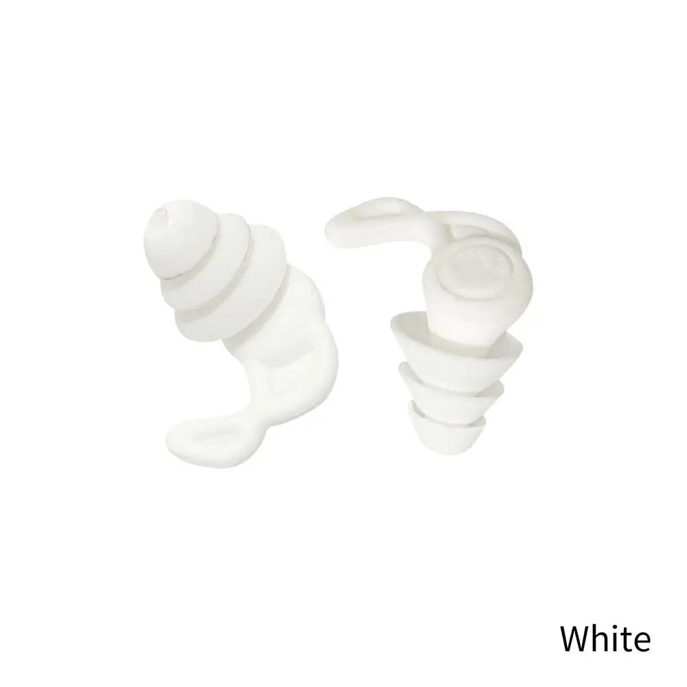 

1Pair Soft Silicone Earplugs Noise Reduction Ear Plugs for Travel Study Sleep Waterproof Hear Safety Anti-noise Ear Protector білий