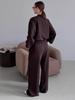 Women's Solid Color Zipper Pocket Sports Jacket & Pants Set - Casual Long Sleeve Two-Piece for Spring/Autumn 2026
