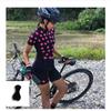 Women's Cycling Jersey Set, Summer Biking Clothes Road Bike Shorts Padded Outfit Bicycle Shirts Short Sleeve Triathlon Jumpsuit