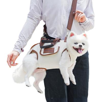 Portable Breathable Dog Carrier with Hands-Free Shoulder and Treat Bag Dog Carrier Bag Pet Carrier Sling for Dogs and Cats