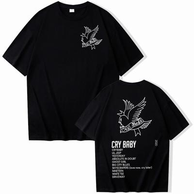 Lil Peep Crybaby Shirt Lil Peep Musikalbum Shirt Lil Peep Merch Geschenk für Lil Peep Fans O-Ausschnitt Kurzarmshirts Unisex