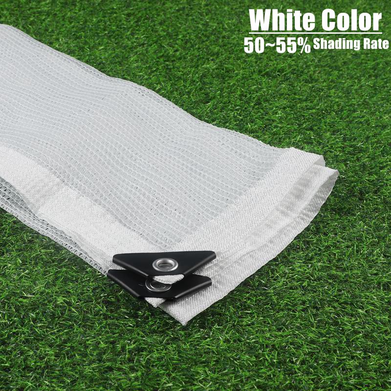 4Pin White Sunshade Net 55% Shading Rate Home Garden Succulent Plant UV Protection Balcony Terrace Shade Sail Car Sun Cover Shed