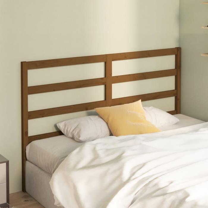 VidaXL Headboard Honey Brown 146x4x100 Cm Solid Pine Wood 817643