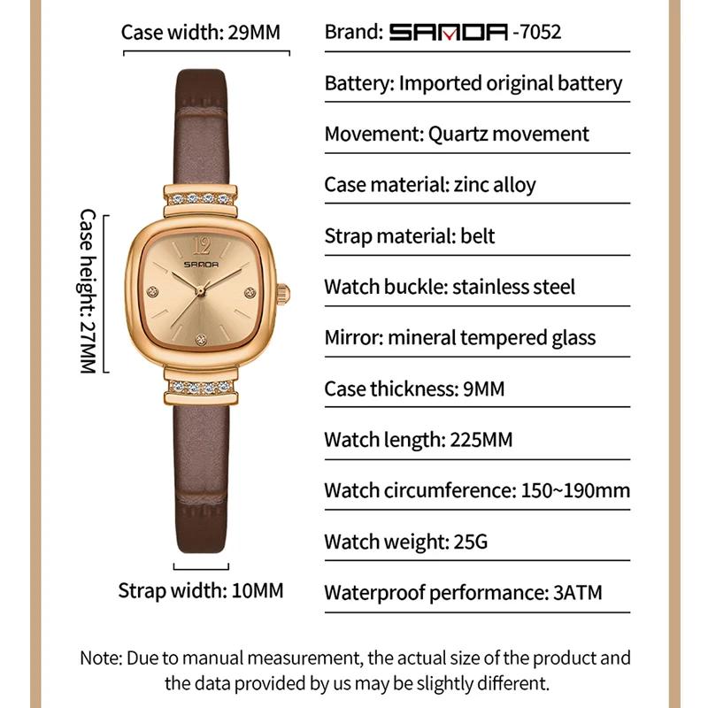 Top Brand Fashion Elegant Women's Watch Square Dial Quartz Watch Luxury Waterproof Ladies Wristwatch Reloj Girlfriend Gift