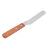 L Shape Curved Cake Icing Spatula Wooden Handle Stainless Steel Cake Cream Scraper LS