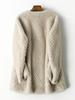 New Women's Faux Mink Fur Plush One-piece Thick Coat, Environmentally Friendly Fur