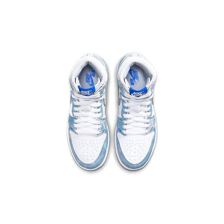 Air Jordan 1 Retro High OG GS Hyper Royal Kids Sneakers Blue Light-Smoke-Grey White 575441-402