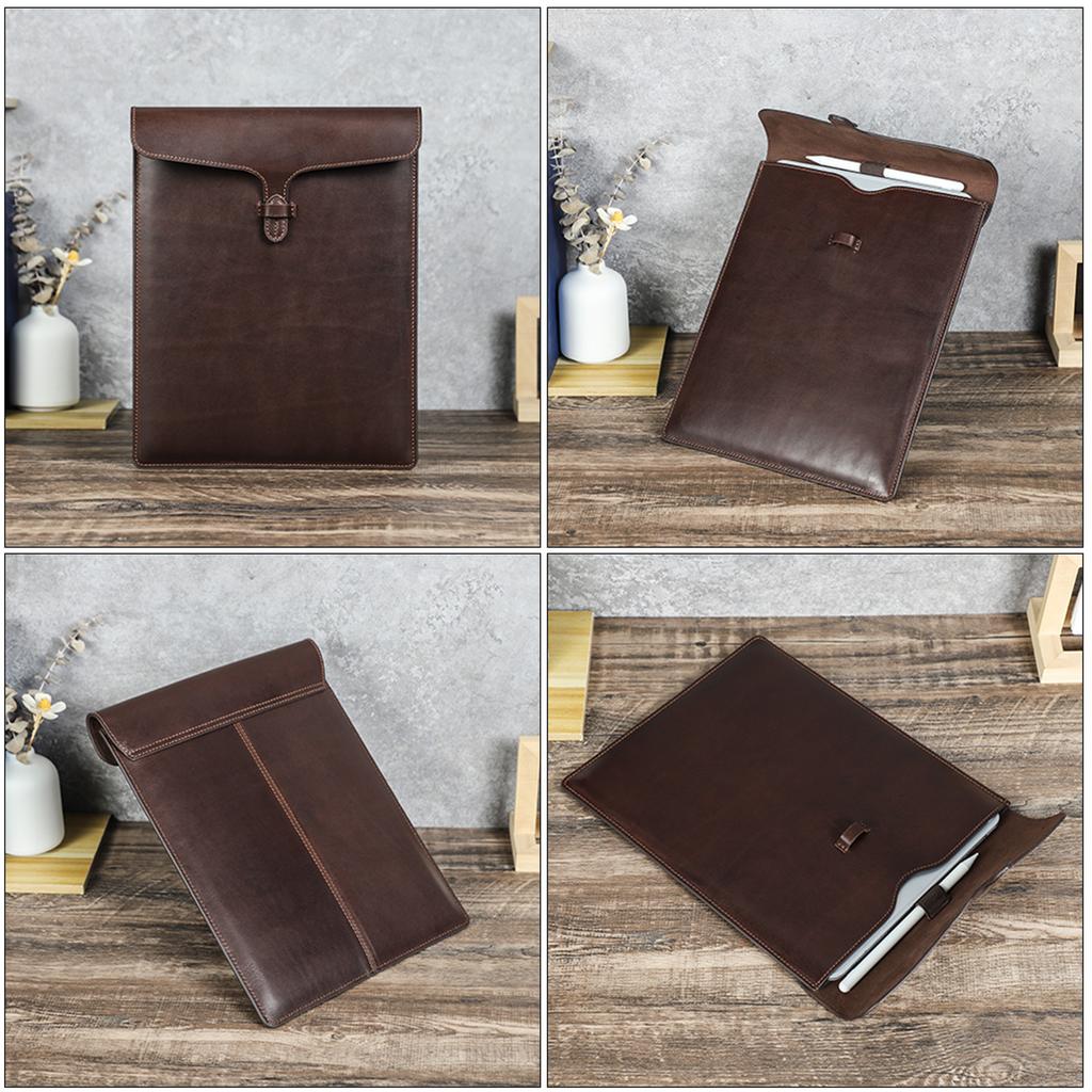 Cowhide Tablet Sleeve Bag For iPad Pro 12 9 6th 5th Generation Case iPad Air Pro 13 Cover iPad Pro 12 Inch Genuine Leather Pouch