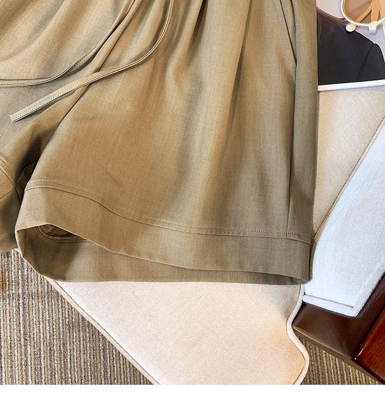 Summer Slimming Elastic Waist Wide-Leg A-Line Shorts